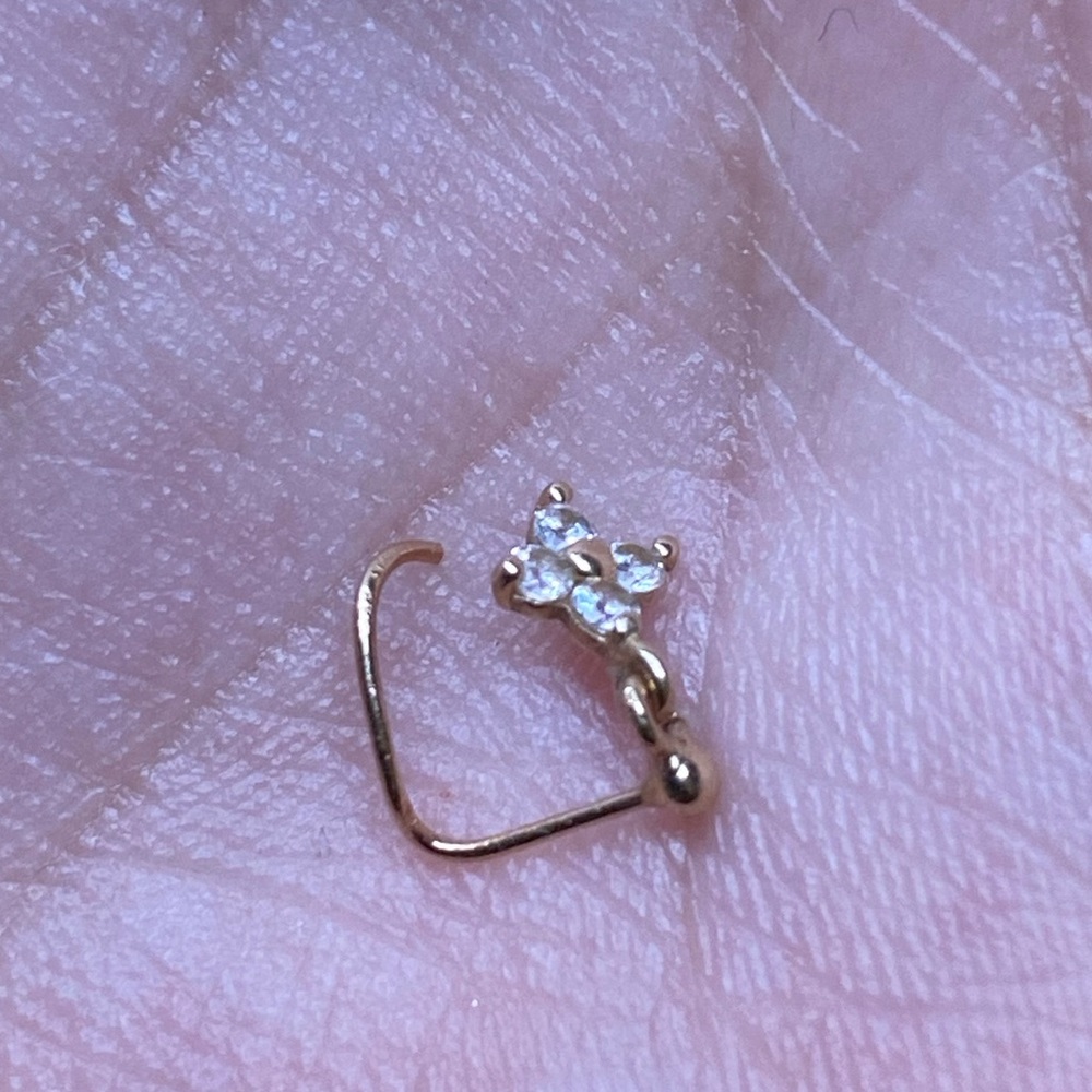 Nose stud Real gold 14k